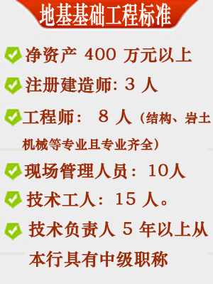 代辦地基基礎(chǔ)工程專業(yè)承包資質(zhì)